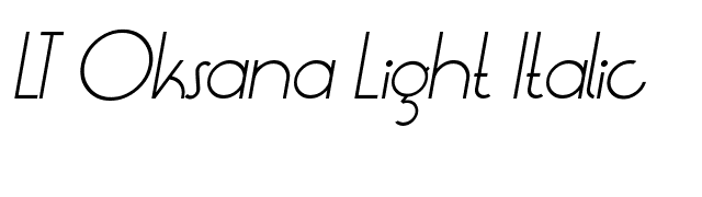 LT Oksana Light Italic font preview