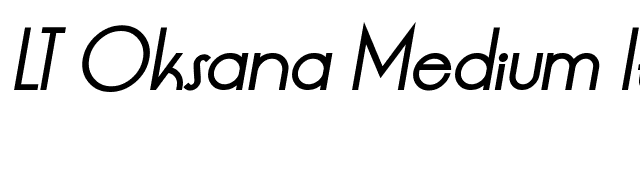 LT Oksana Medium Italic font preview