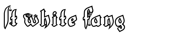 LT White Fang font preview