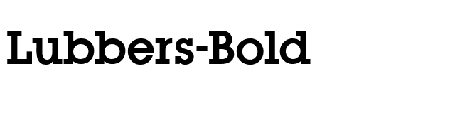 Lubbers-Bold font preview