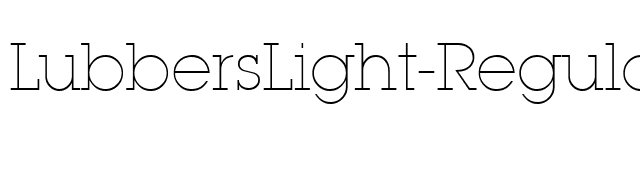 LubbersLight-Regular font preview