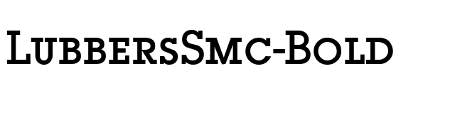 LubbersSmc-Bold font preview