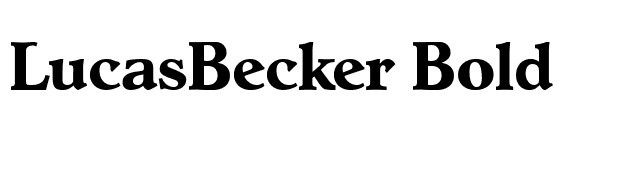 LucasBecker Bold font preview