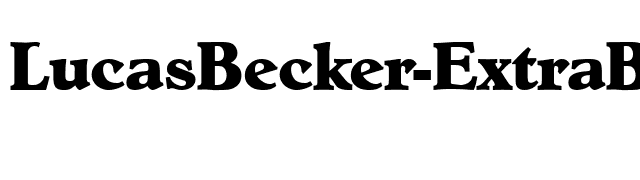 LucasBecker-ExtraBold font preview