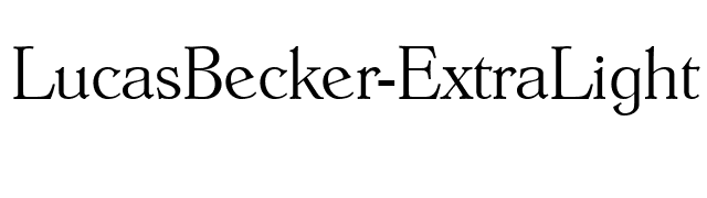 LucasBecker-ExtraLight font preview
