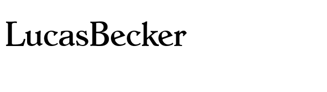 LucasBecker font preview
