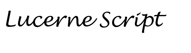 Lucerne Script font preview