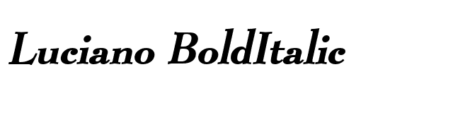 Luciano BoldItalic font preview