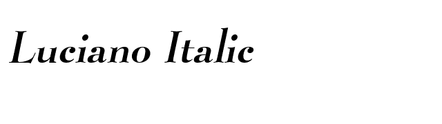 Luciano Italic font preview