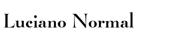 Luciano Normal font preview
