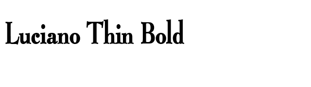 Luciano Thin Bold font preview