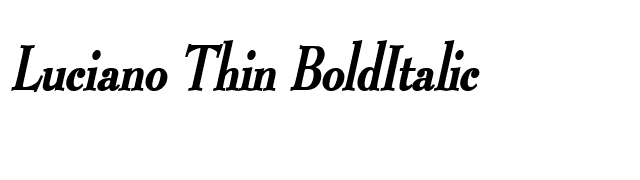 Luciano Thin BoldItalic font preview