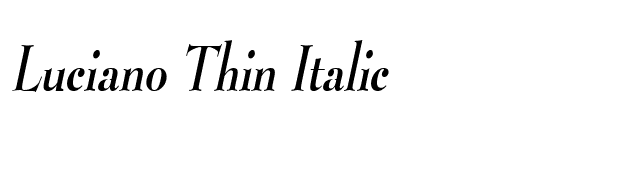 Luciano Thin Italic font preview