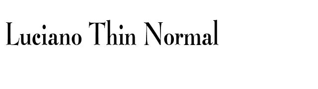 Luciano Thin Normal font preview