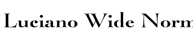 Luciano Wide Normal font preview