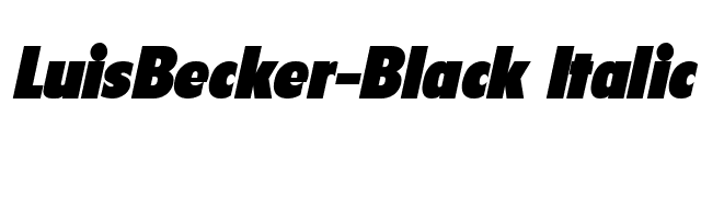 LuisBecker-Black Italic font preview