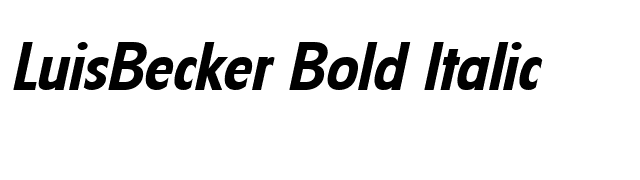 LuisBecker Bold Italic font preview
