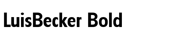 LuisBecker Bold font preview