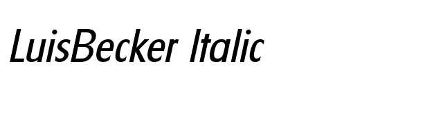 LuisBecker Italic font preview