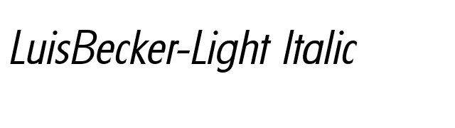LuisBecker-Light Italic font preview