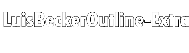LuisBeckerOutline-ExtraBold-Regular font preview