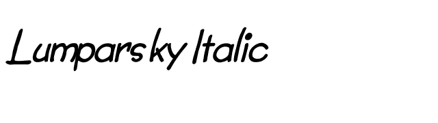 Lumparsky Italic font preview