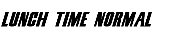 Lunch time Normal font preview