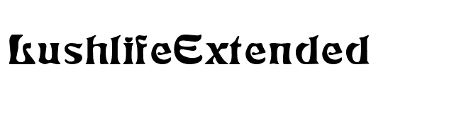 LushlifeExtended font preview