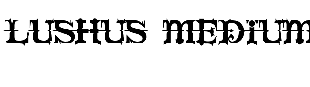 LushUs Medium font preview