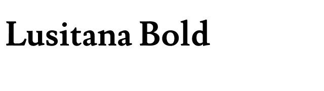 Lusitana Bold font preview