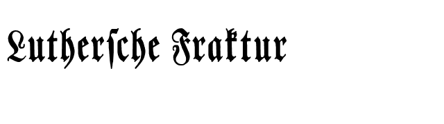 Luthersche Fraktur font preview