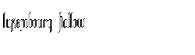 Luxembourg Hollow font preview
