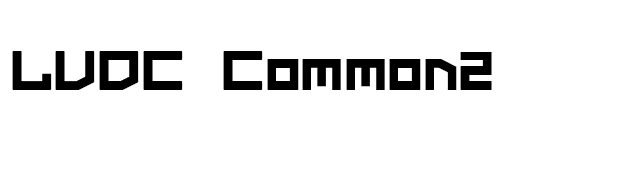 LVDC Common2 font preview