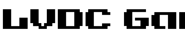 LVDC Game Over font preview
