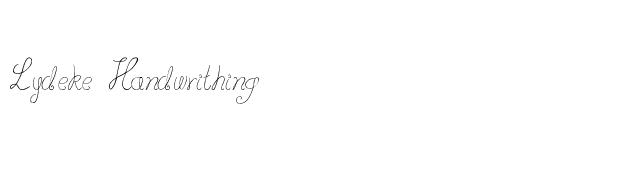 Lydeke Handwrithing font preview
