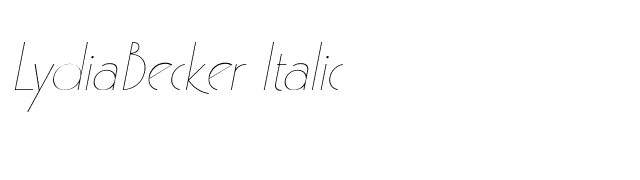 LydiaBecker Italic font preview