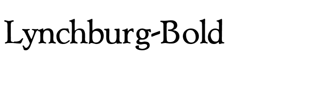 Lynchburg-Bold font preview