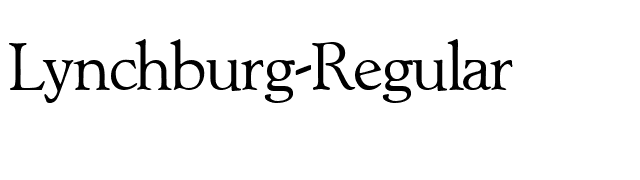 Lynchburg-Regular font preview