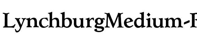 LynchburgMedium-Regular font preview