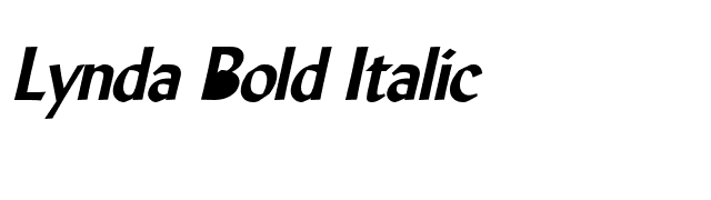 Lynda Bold Italic font preview