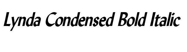 lynda-condensed-bold-italic font preview