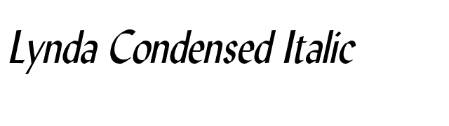 Lynda Condensed Italic font preview
