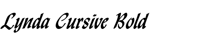 Lynda Cursive Bold font preview