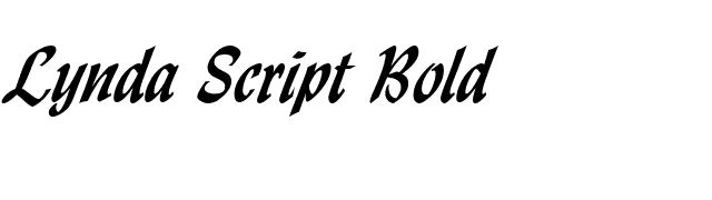Lynda Script Bold font preview