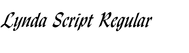 Lynda Script Regular font preview