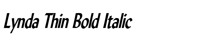 Lynda Thin Bold Italic font preview