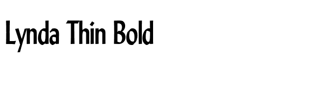 Lynda Thin Bold font preview