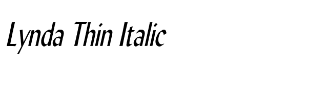 lynda-thin-italic font preview