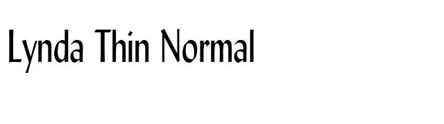 Lynda Thin Normal font preview