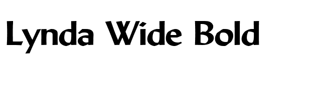 Lynda Wide Bold font preview